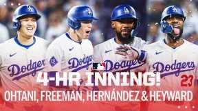 Ohtani, Freeman, Hernández and Heyward make it a 4-HR inning for the Dodgers! 😲