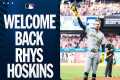 Rhys Hoskins homers in his return to