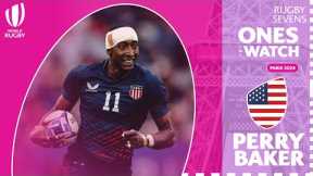 Lightning pace at Paris 2024 | USA's Perry Baker | Rugby Sevens Highlights