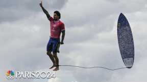 Gabriel Medina delivers ICONIC moment with a gorgeous barrel ride | Paris Olympics | NBC Sports