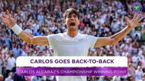 Carlos Alcaraz wins Wimbledon AGAIN | Winning Moment and Celebration | Final | Wimbledon 2024