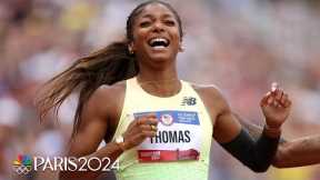 Gabby Thomas VICTORIOUS in the 200m; Sha'Carri Richardson just misses Olympic spot | NBC Sports