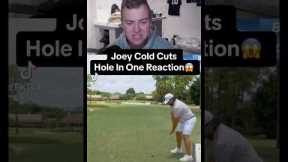 JOEY COLD CUTS HOLE IN ONE REACTION! WOWW #bobdoessports #golf #youtubegolf #goodgood #holeinone