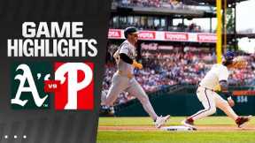 A's vs. Phillies Game Highlights (7/13/24) | MLB Highlights