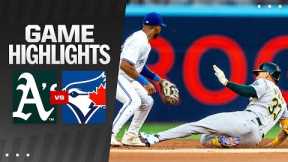 A's vs. Blue Jays Game Highlights (8/9/24) | MLB Highlights