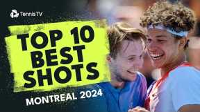 INSANE Around The Net; Medvedev Crazy Reactions, & More | Top 10 Plays at Montreal 2024