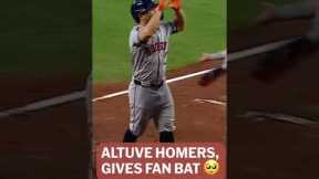 Jose Altuve gave his bat to a young fan in Baltimore after hitting a home run 🥹🧡