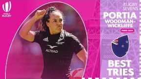 New Zealand's EPIC Powerhouse | Portia Woodman-Wickliffe | Best Tries HSBC SVNS 2023/24