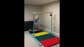 Legend says, she still hangin' there #funny #fail #gymnastics #AFV