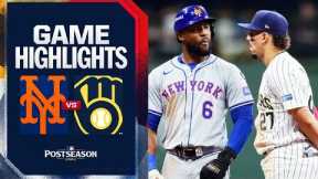 Mets vs. Brewers NL Wild Card Game 2 Highlights (10/2/24) | MLB Highlights