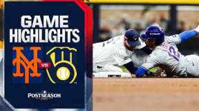 Mets vs. Brewers NL Wild Card Game 3 Highlights (10/3/24) | MLB Highlights