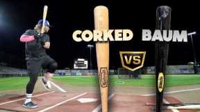 CORKED BAT vs. BAUM BAT | Wood Baseball Bat Review