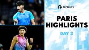 Alcaraz Faces Jarry; Shelton & Moutet Clash | Paris 2024 Day 2 Highlights