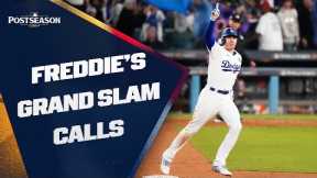 Hear ALL the AMAZING calls of Freddie Freeman's HISTORIC grand slam in Game 1 of the #WorldSeries 🎙️