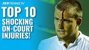 Top 10 Shocking On-Court Tennis Injuries!