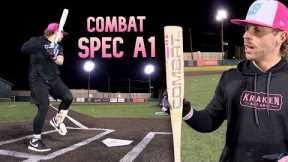 Hitting with the 2025 Combat Spec A1 Sandstorm | BBCOR Baseball Bat Review