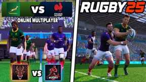 RUGBY 25 Online Multiplayer - My First Online Match vs @THERUGBYGURU - Gameplay Springboks vs France