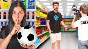 I Sneaked Football Challenges Into a MrBeast Video