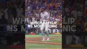 Which Batflip is More Iconic #shorts #baseball #homerun #athlete #sports #mlb