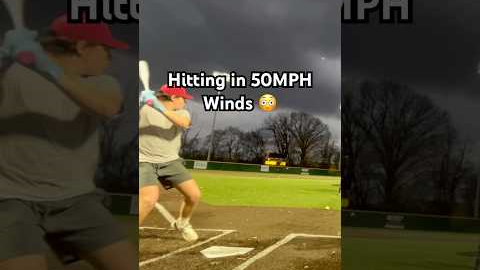 50 MPH Wind Is +25 Power ✅  #baseball #mlb #homerun