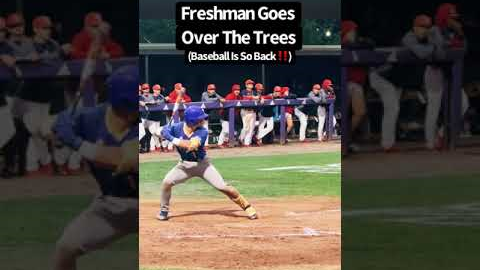 OVERSIZED freshman launches ball into outer space ￼ #baseball #mlb #homerun