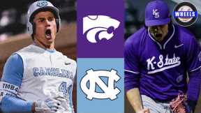 Kansas State vs #6 North Carolina Highlights (Great Game!) | 2025 College Baseball Highlights