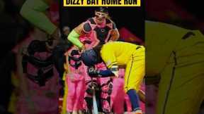 Dizzy bat home run #shorts #baseball #homerun #savannahbananas #dancing #dizzybat #mlb