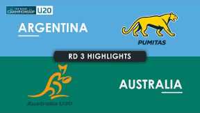 HIGHLIGHTS | ARGENTINA v AUSTRALIA | The Rugby Championship U20 2025 | Round 3