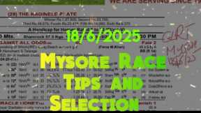 Mysore Race Tips and Selection || The Sutlej Plate