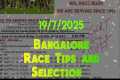 Bangalore Race Tips and Selection ||