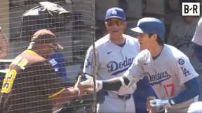 Shohei Ohtani Daps Up Padres Fan Heckler After His Home Run