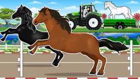 Thrilling Horse Race at the Farm 🏇 | Bear Farm Life