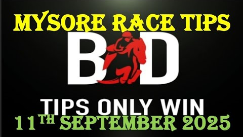 MYSORE RACE TIPS | 11/09/2025 | HORSE RACING TIPS | MYSORE HORSE RACE  | RACE TIPS | (@TIPSONLYWIN)