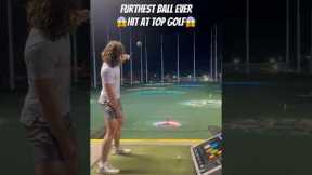 The Furthest Ball Ever Hit At Top Golf🚀 #golf