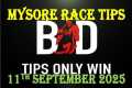 MYSORE RACE TIPS | 11/09/2025 | HORSE 