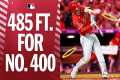 MIKE TROUT HITS HIS 400TH CAREER HOME 
