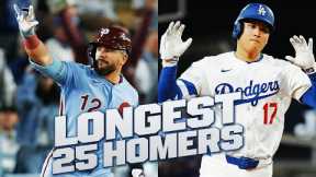 25 longest home runs of the 2025 MLB Postseason! 💥 (Shohei, Schwarber, Springer, Raleigh AND MORE!)