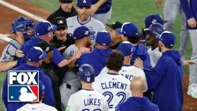 BENCHES CLEAR IN GAME 7 🚨 Blue Jays Storm Field after Andrés Giménez Hit By Pitch