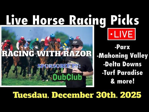LIVE Horse Racing | Parx | Mahonning Valley | Delta Downs | Turf Paradise & more 12/30/25!