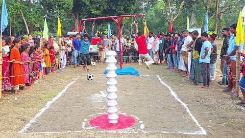 Gravity vs. The Soccer Ball! 😭 Village Fair Game Goes WRONG! ⚽🔥  Swinging Challenge #Mrbeast