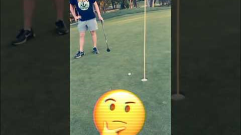 INSANE SHOT OFF THE TREE INTO THE HOLE! 🔥😂 #golf #trickshot #funny #golfshorts #shorts