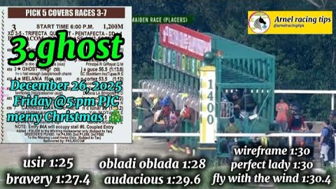 PJC ARNEL RACING TIPS FRIDAY @5:PM DECEMBER 26, 2025 @PhilippineJockeyClub MERRY CHRISTMAS TO ALL 