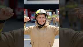 Ronaldo is a Firefighter! 🔥😱