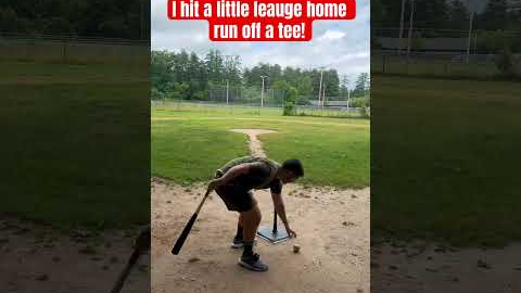 I hit a little leauge home run off a tee! #recovery #baseball