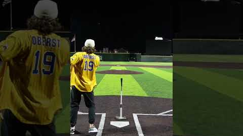 DEAD CENTER HOMERUN OFF THE TEE?? #shorts #baseball #mlb