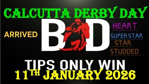 CALCUTTA DERBY | KOLKATA DERBY | 11/01/26 | HORSE RACING TIPS | DERBY DAY | DERBY | (@TIPSONLYWIN)