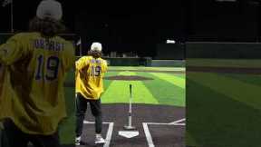 DEAD CENTER HOMERUN OFF THE TEE?? #shorts #baseball #mlb