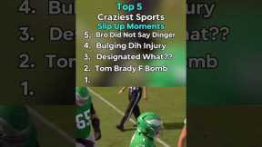 Top 5 Craziest Sports Slip Up Moments #sports
