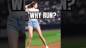She didn't even run... 💀 (Coldest Walk) ⚾️ #shorts