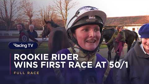 Young jockey rides 50/1 winner on first start under Rules! | Racing TV